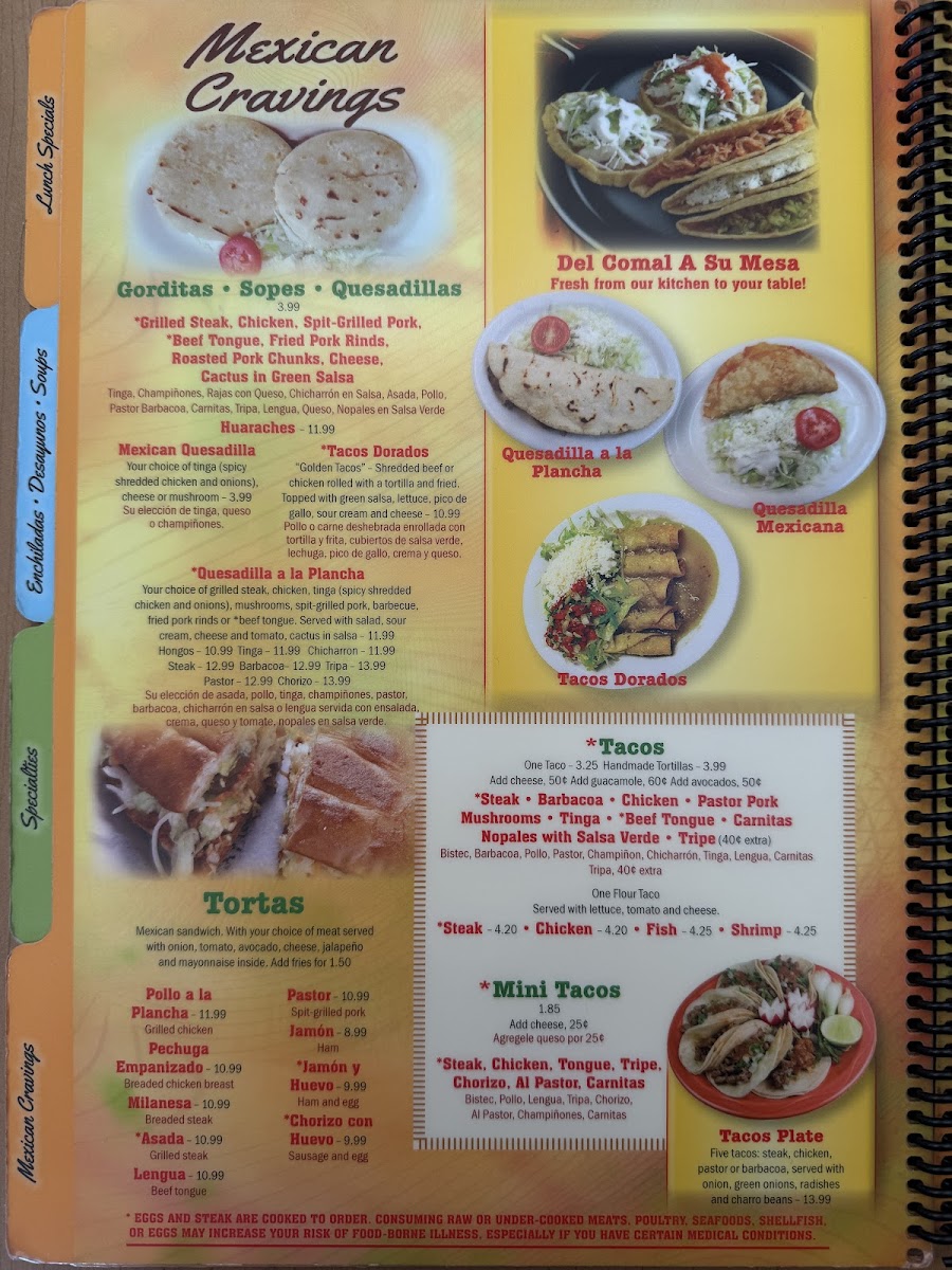 La Fuente Mexican Restaurant Menu - Image 6